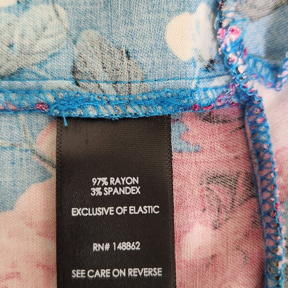 Torrid Sz 3X (22-24) Blue Floral Spaghetti Straps Ruffle Hem Romper Pockets NWT - Picture 11 of 12